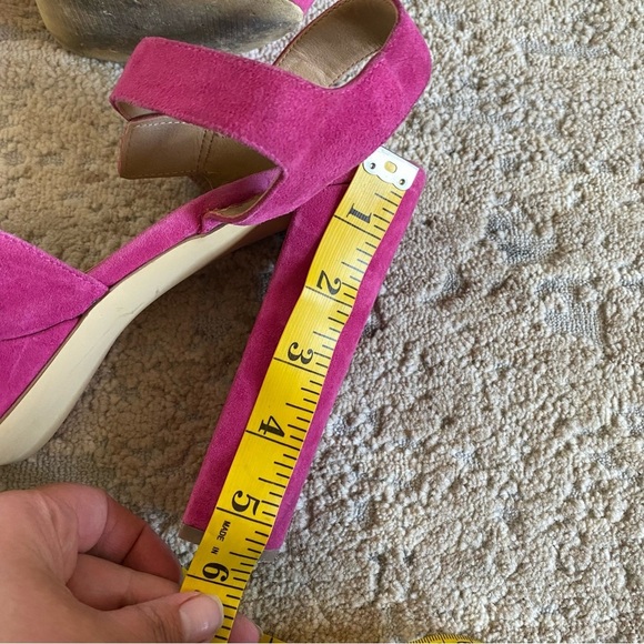Steve Madden Vintage Y2K Jillyy Platform Heels Fuchsia Pink Suede Leather: 9M - Picture 10 of 12